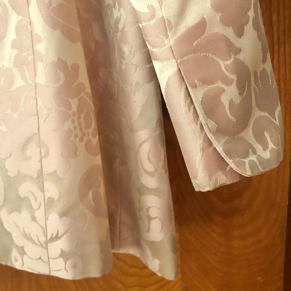Ellen Tracy evening coat, jacquard silk rose gold - Picture 10 of 12